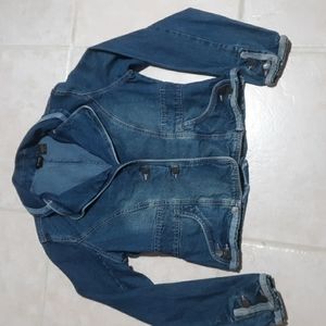 Vintage Madrid Womens Blue Jean Jacket Sz M